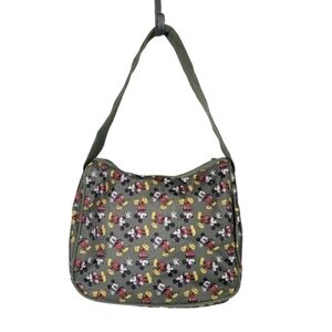 Disney Mickey Mouse Green Nylon Shoulder Bag Purse